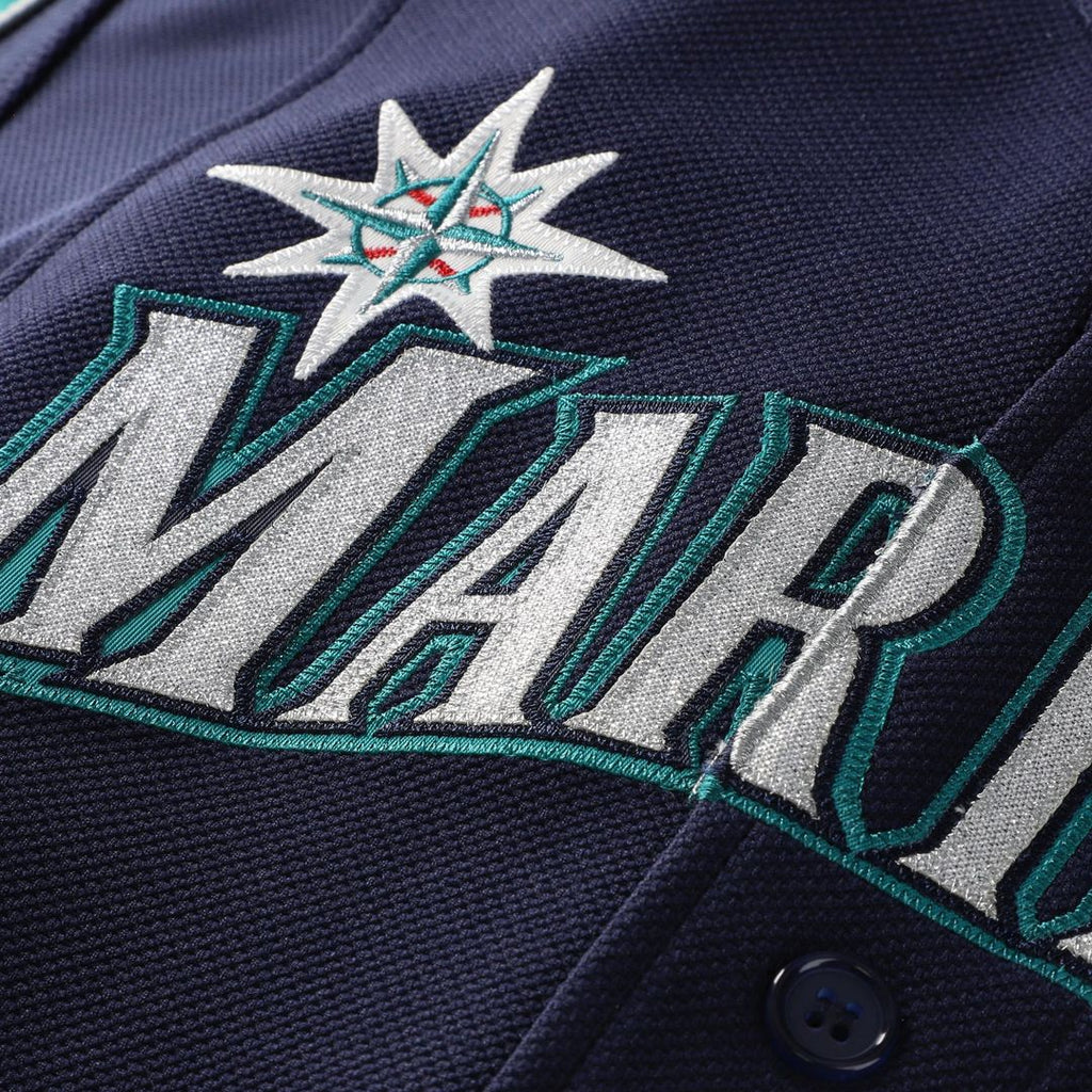 Ichiro Suzuki Seattle Mariners Mitchell & Ness 2006 Cooperstown Mesh Batting Practice Button-Up Jersey - Navy Official MLB Team Apparel Baseball Fan G