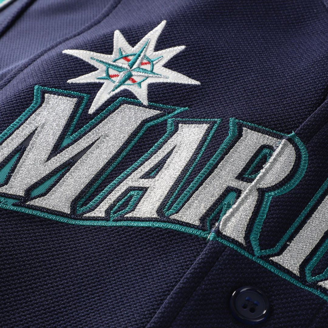 Ichiro Suzuki Seattle Mariners Mitchell & Ness 2006 Cooperstown Mesh Batting Practice Button-Up Jersey - Navy Official MLB Team Apparel Baseball Fan G