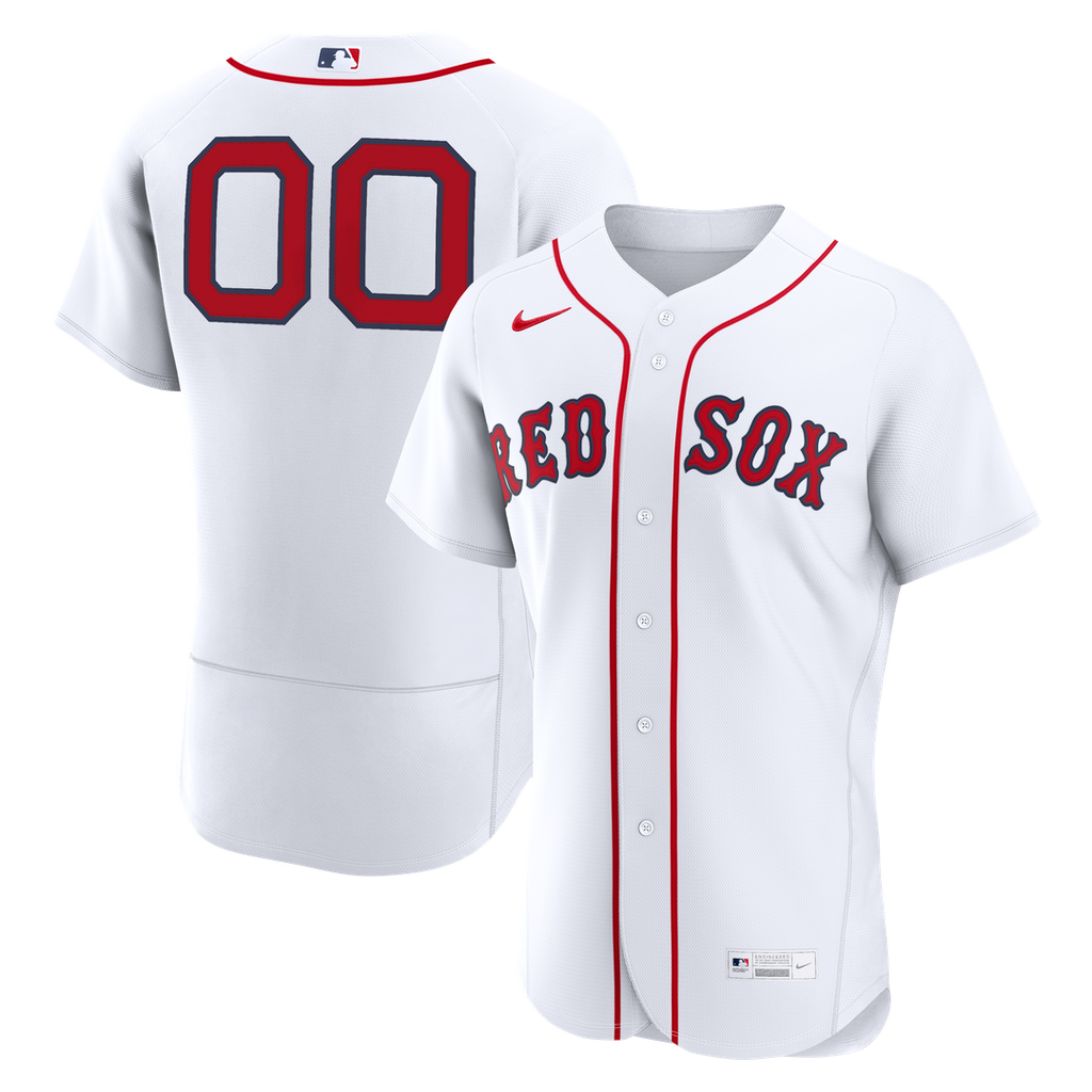 Boston Red Sox Nike Home Authentic Custom Jersey - White Official MLB Team Apparel Baseball Fan Gear