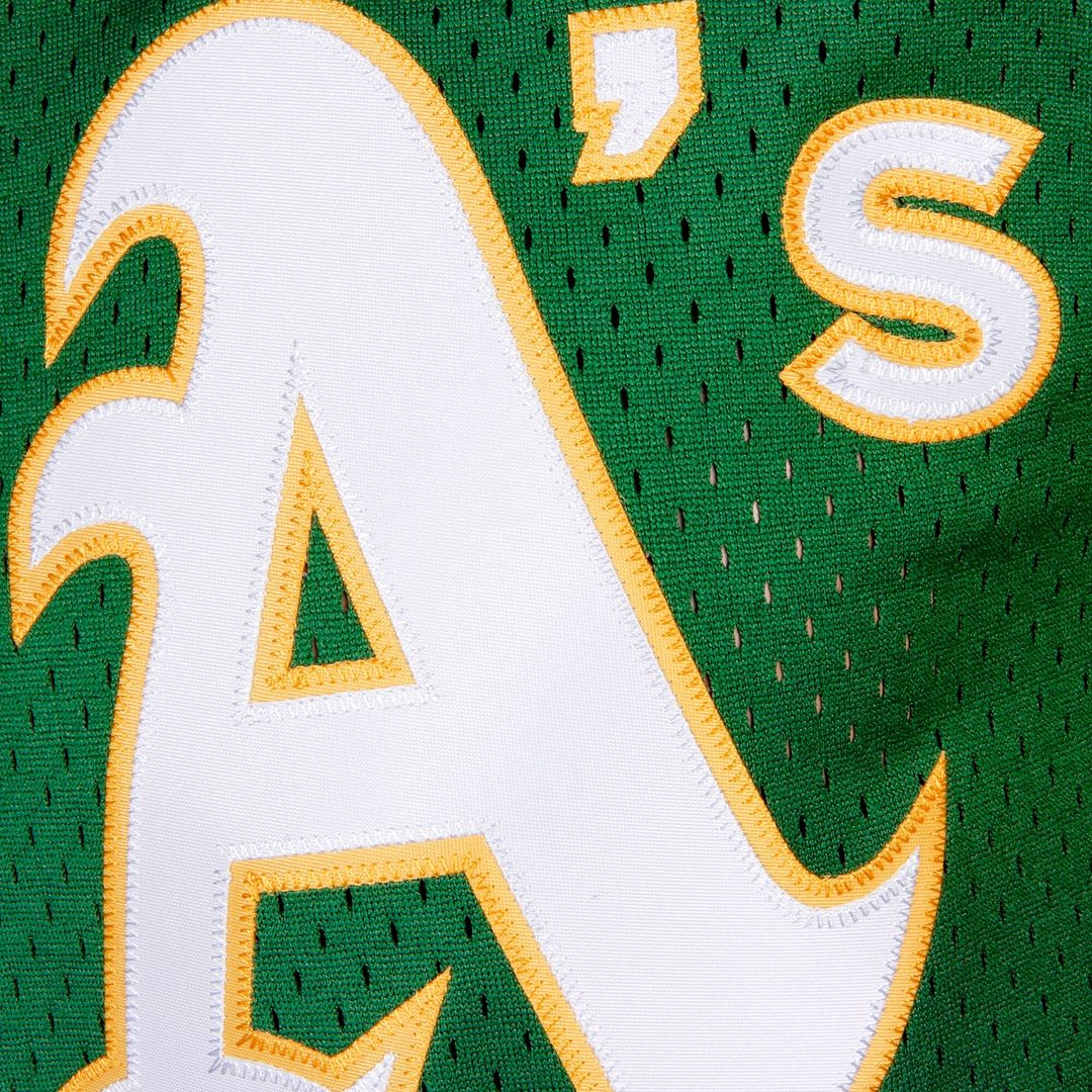 Reggie Jackson Athletics Mitchell & Ness Authentic Batting Practice Jersey - Green Official MLB Team Apparel Baseball Fan Gear