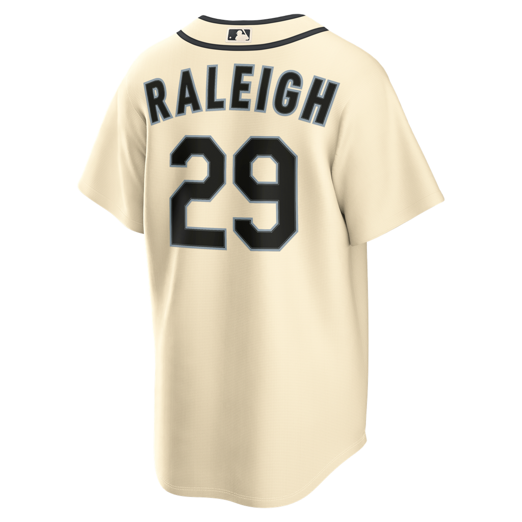 Cal Raleigh Seattle Mariners Nike Alternate Replica Jersey - Cream Official MLB Team Apparel Baseball Fan Gear