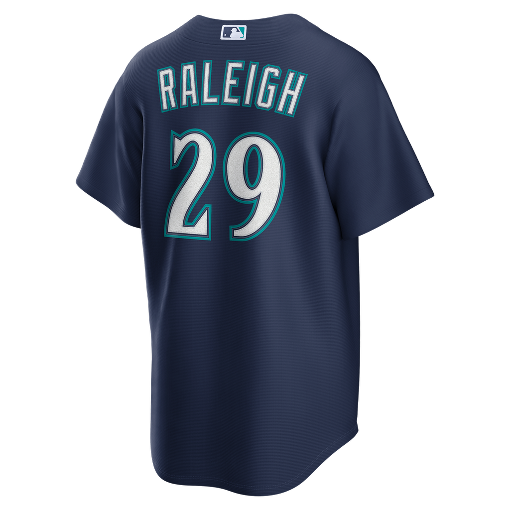 Cal Raleigh Seattle Mariners Nike Road Replica Jersey - Navy Official MLB Team Apparel Baseball Fan Gear