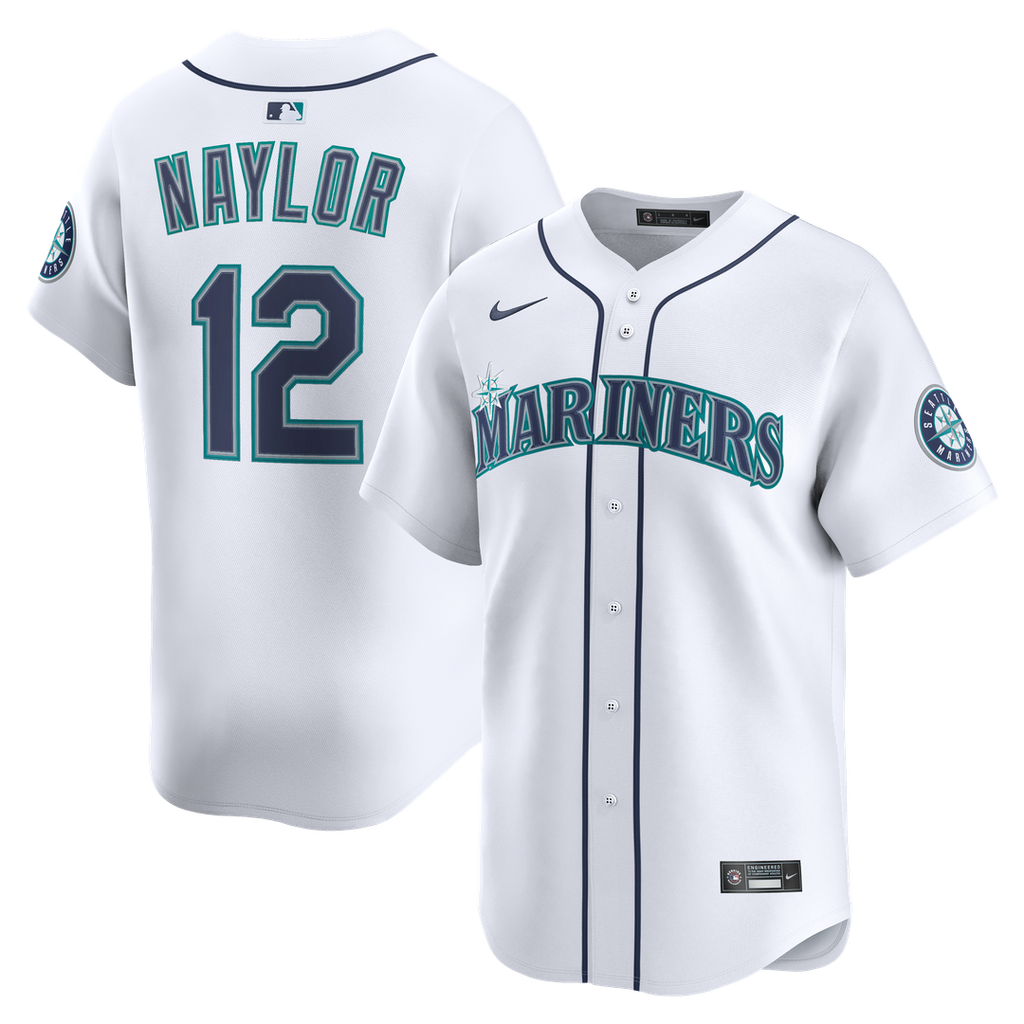 Josh Naylor Seattle Mariners Nike Home Limited Jersey - White Official MLB Team Apparel Baseball Fan Gear