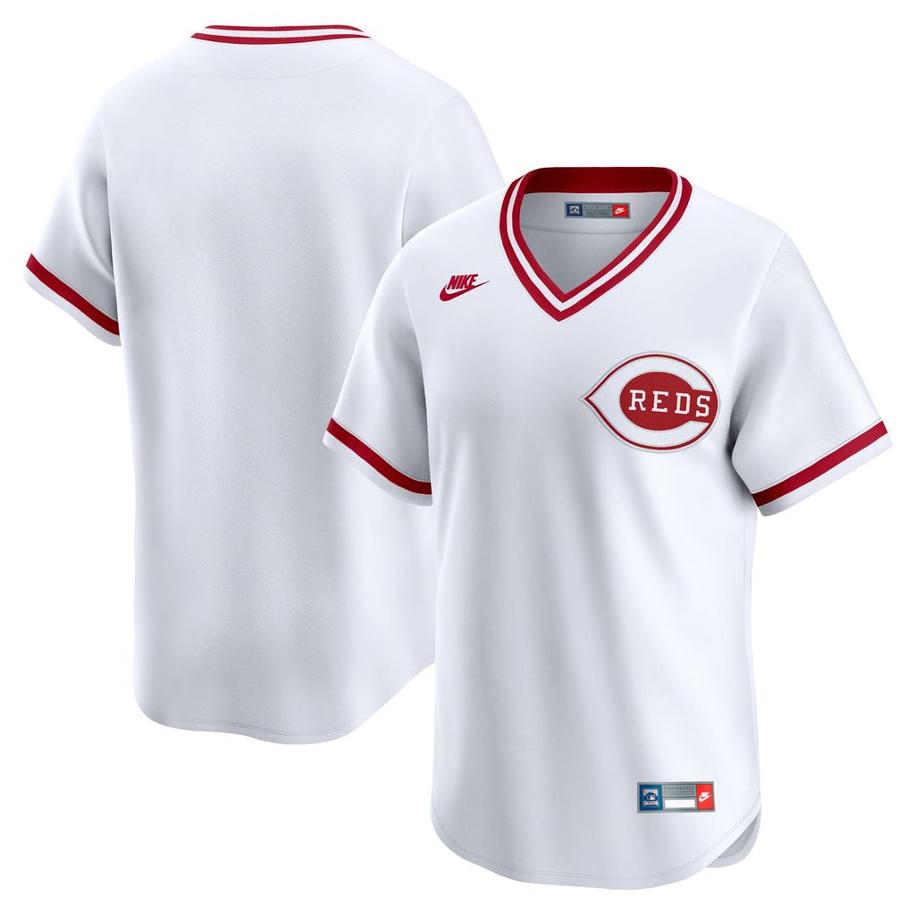 Cincinnati Reds Nike Cooperstown Collection Limited Jersey - White Official MLB Team Apparel Baseball Fan Gear