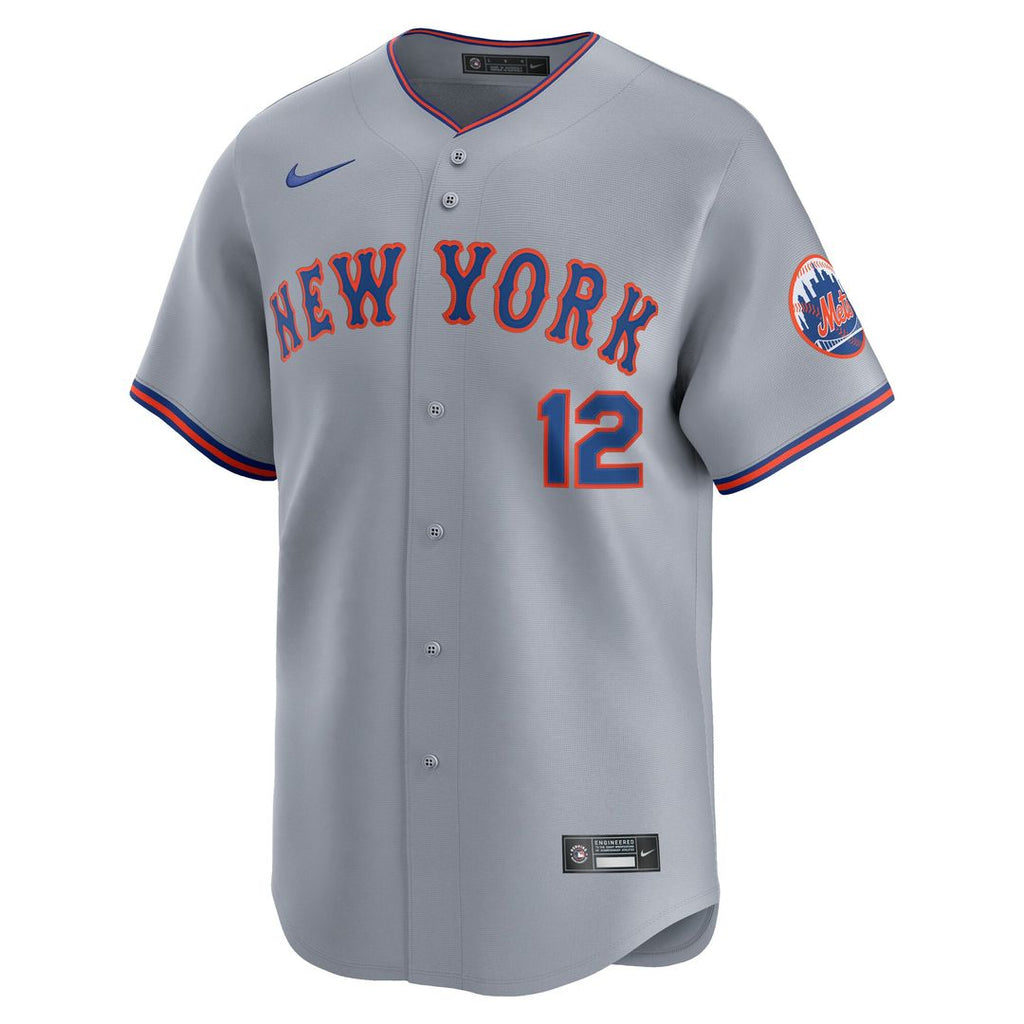Francisco Lindor New York Mets Nike Road Limited Player Jersey - Gray Official MLB Team Apparel Baseball Fan Gear
