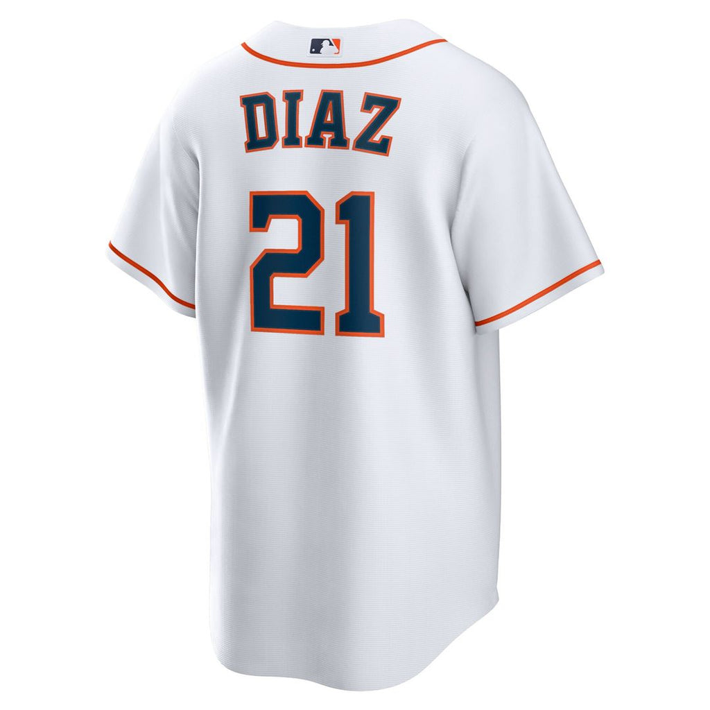 Yainer Diaz Houston Astros Nike Home Replica Jersey - White Official MLB Team Apparel Baseball Fan Gear