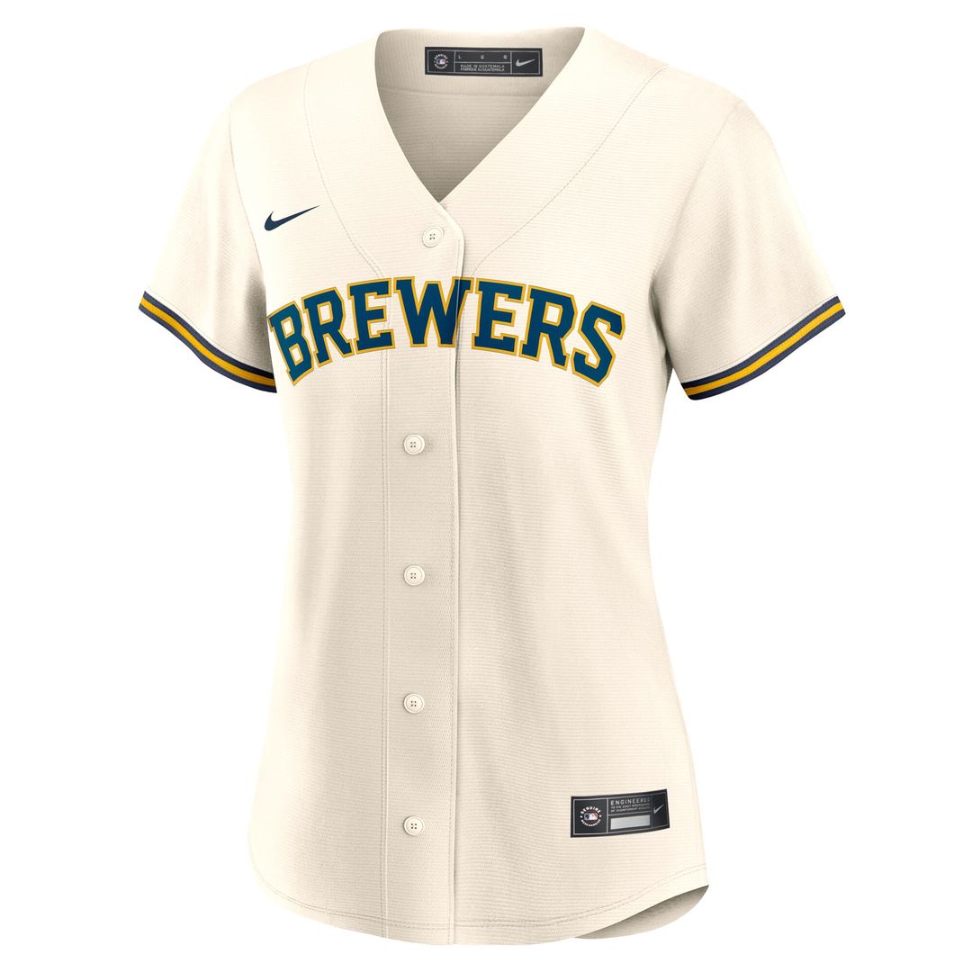 Christian Yelich Milwaukee Brewers Nike Women's Home Replica Jersey - White Official MLB Team Apparel Baseball Fan Gear