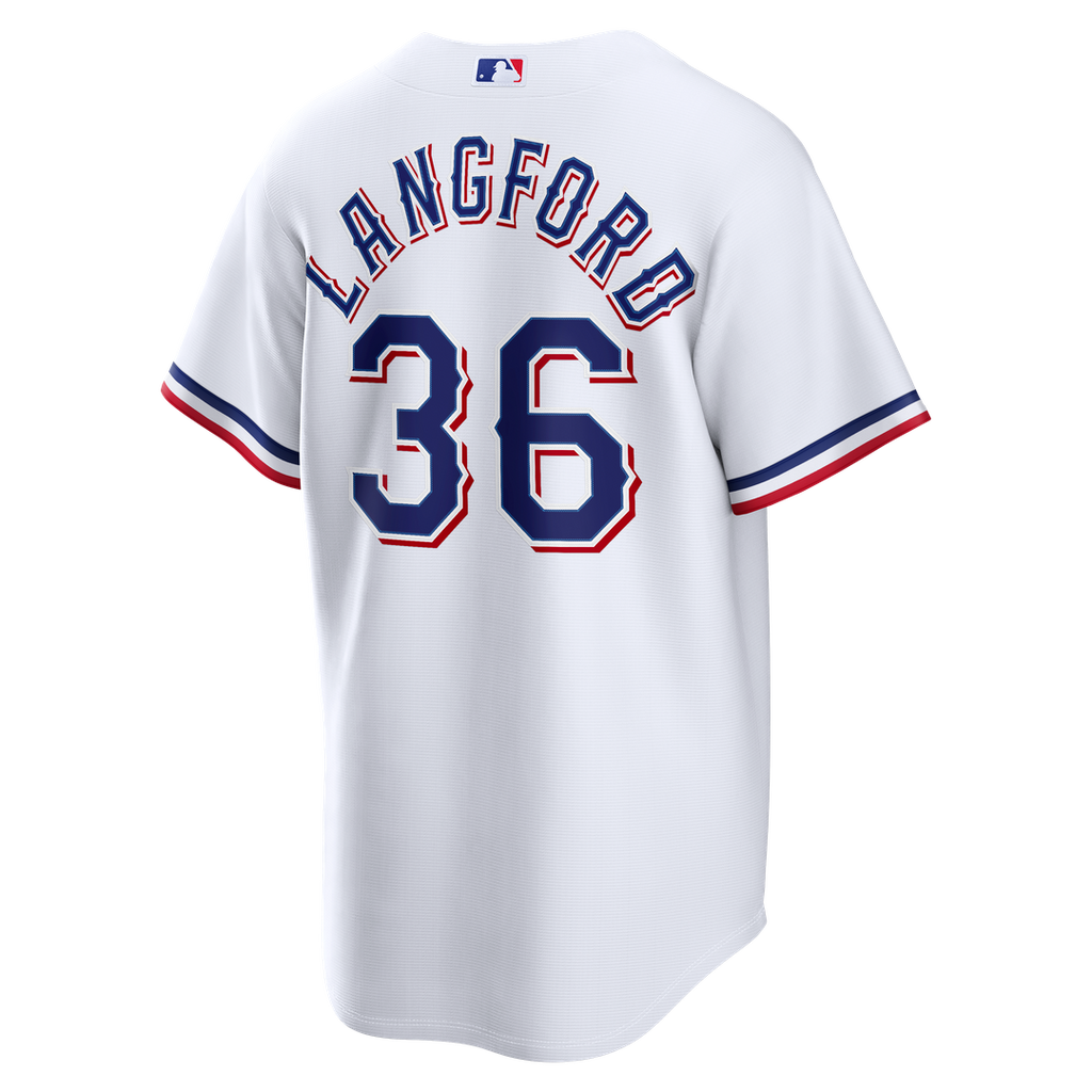 Wyatt Langford Texas Rangers Nike Home Replica Jersey - White Official MLB Team Apparel Baseball Fan Gear