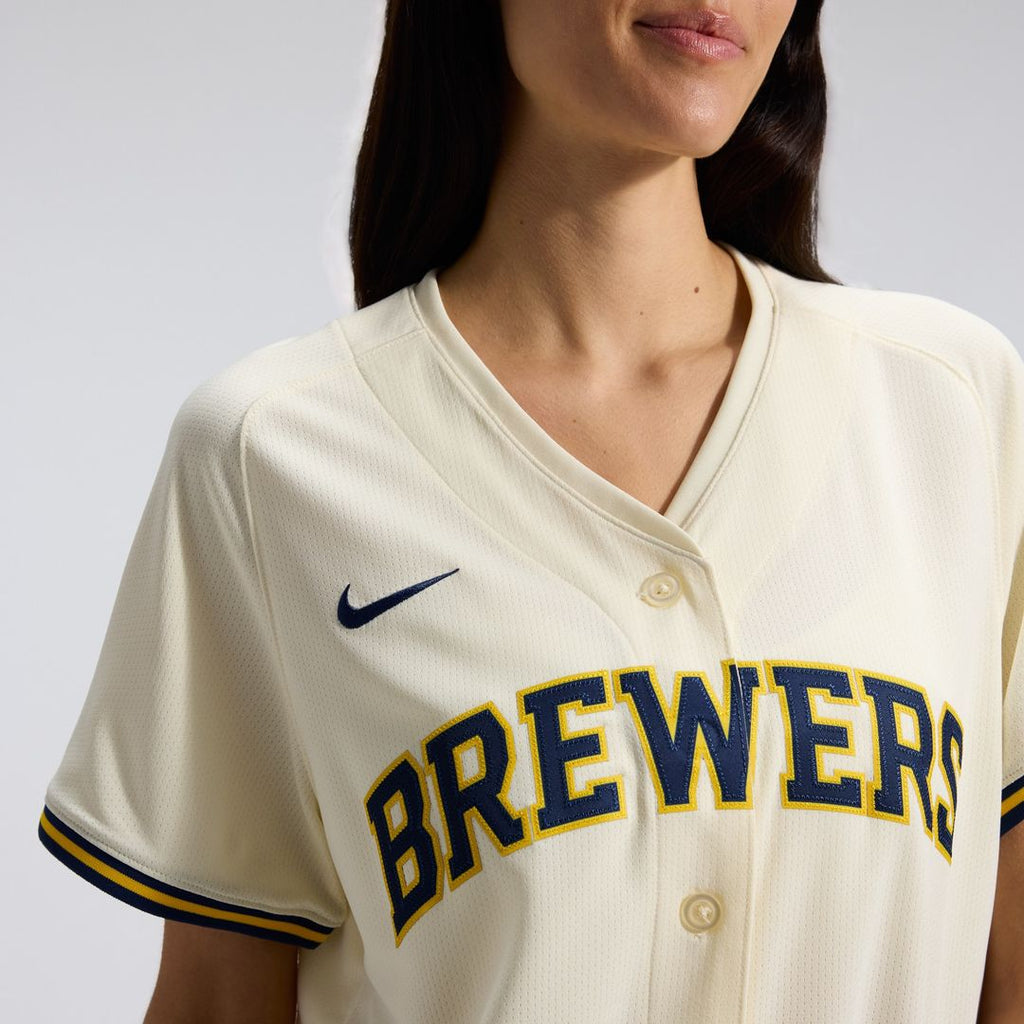 Milwaukee Brewers Nike Women's Home Limited Jersey - Cream Official MLB Team Apparel Baseball Fan Gear