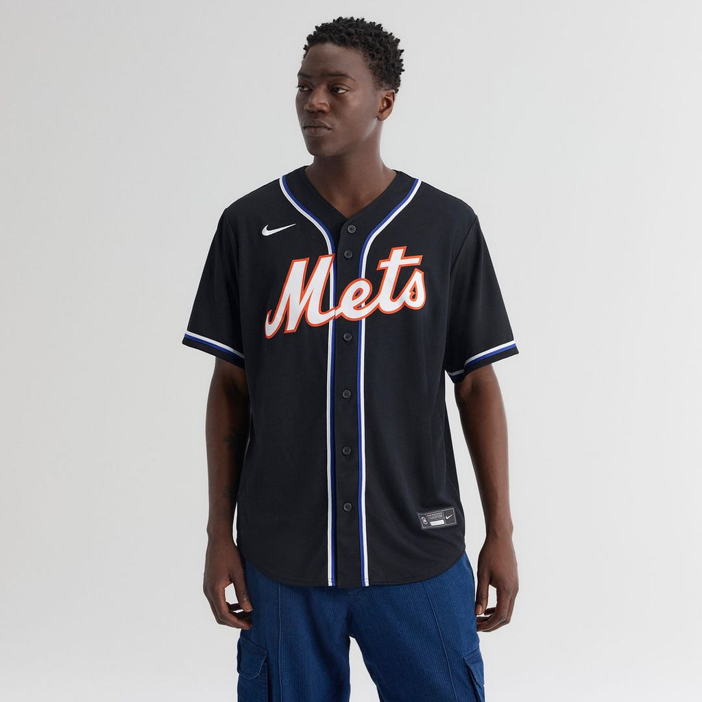 Juan Soto New York Mets Nike Fashion Replica Black Out Jersey Official MLB Team Apparel Baseball Fan Gear