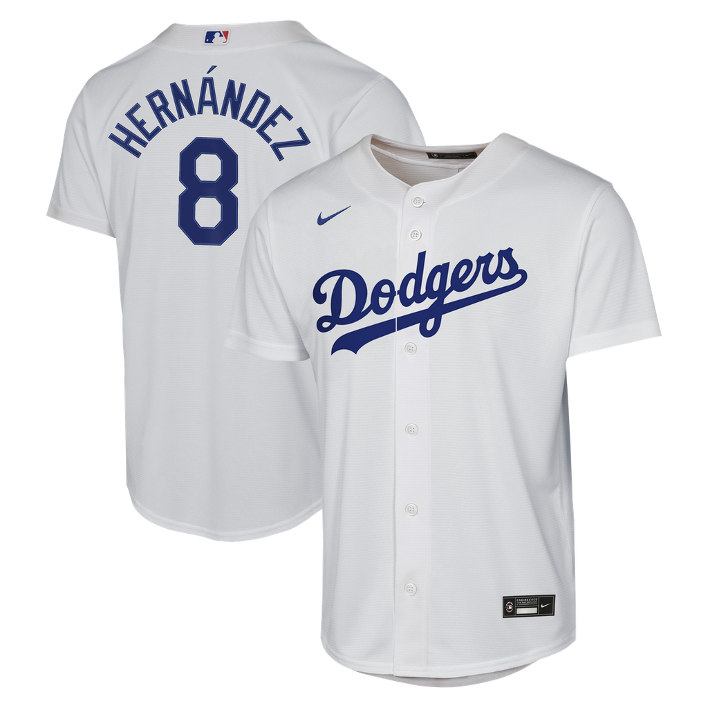 Enrique Hernández Los Angeles Dodgers Nike Youth Home Baseline Jersey - White Official MLB Team Apparel Baseball Fan Gear