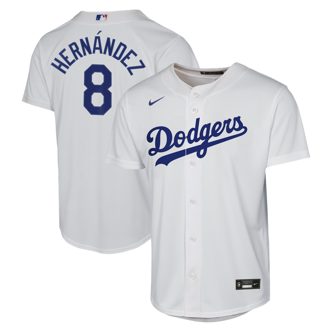 Enrique Hernández Los Angeles Dodgers Nike Youth Home Baseline Jersey - White Official MLB Team Apparel Baseball Fan Gear