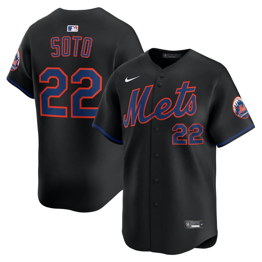 Juan Soto New York Mets Nike Alternate Limited Player Jersey - Black Official MLB Team Apparel Baseball Fan Gear
