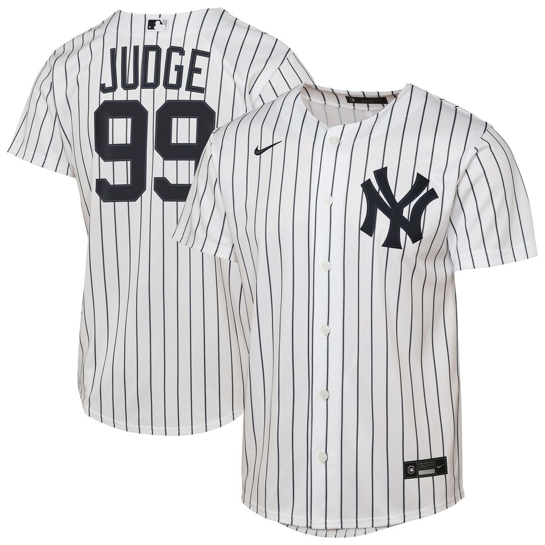 Aaron Judge New York Yankees Nike Youth Home Replica Player Jersey - White Official MLB Team Apparel Baseball Fan Gear