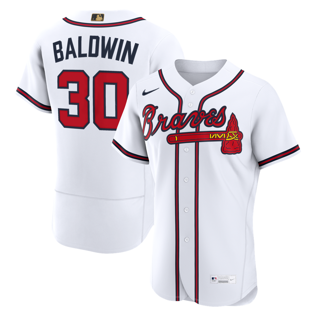 Drake Baldwin Atlanta Braves Nike MLB Awards Authentic Jersey - White Official MLB Team Apparel Baseball Fan Gear