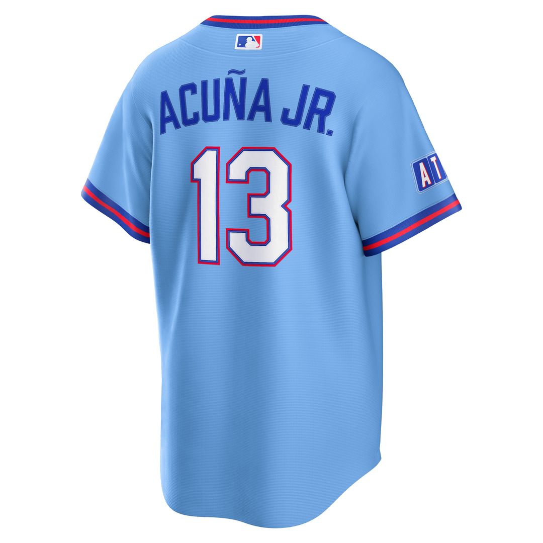 Ronald Acuña Jr. Atlanta Braves Nike 2026 City Connect Stadium Jersey - Powder Blue Official MLB Team Apparel Baseball Fan Gear