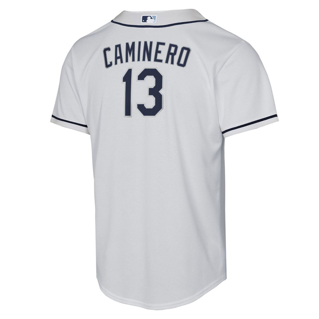 Junior Caminero Tampa Bay Rays Nike Youth Home Replica Player Jersey - White Official MLB Team Apparel Baseball Fan Gear