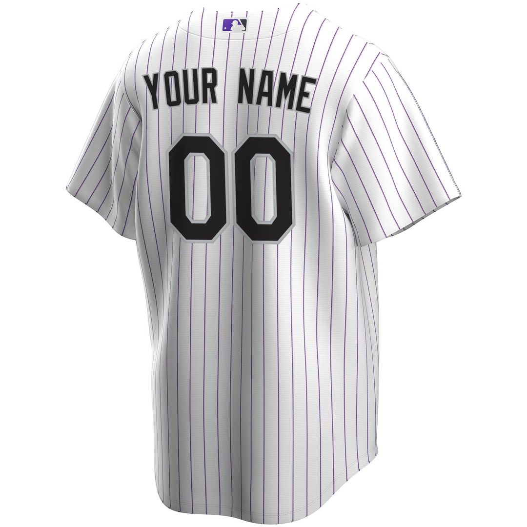 Colorado Rockies Nike Home Replica Custom Jersey - White Official MLB Team Apparel Baseball Fan Gear
