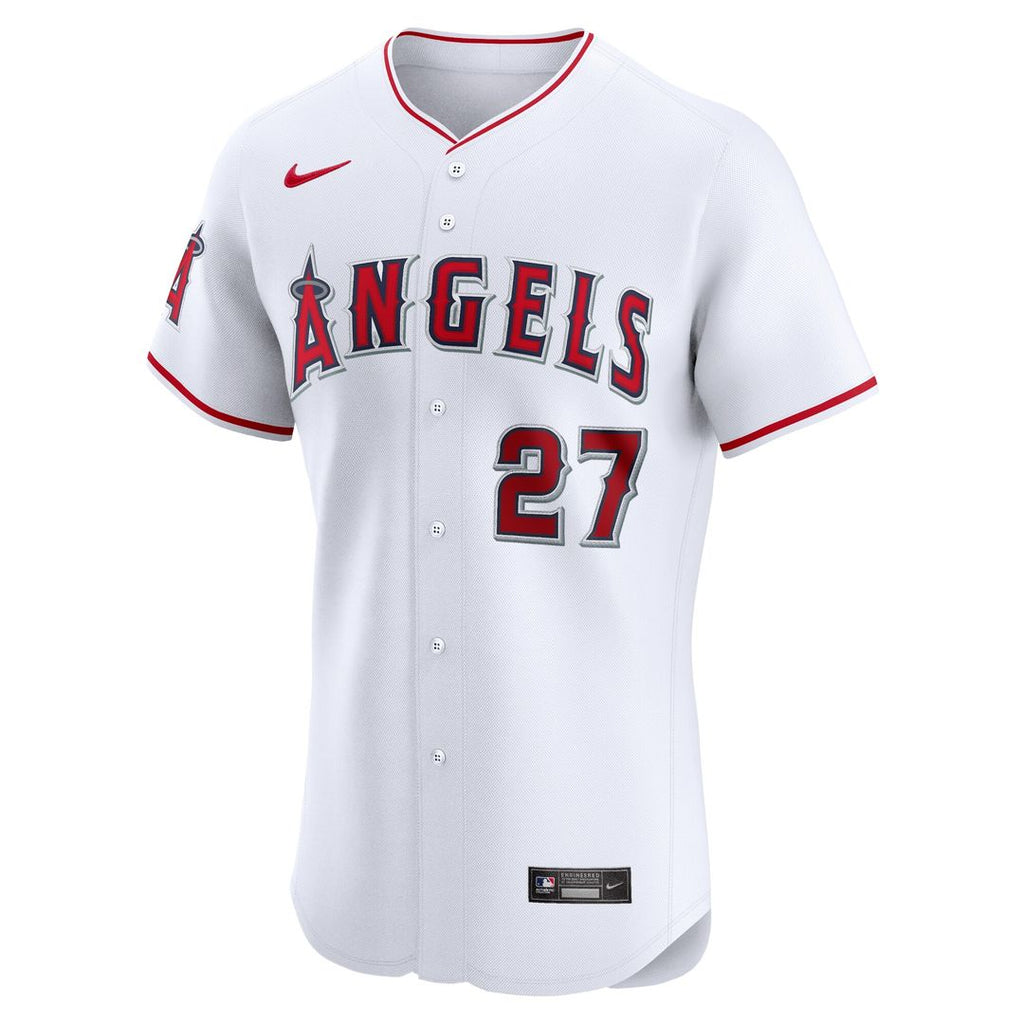 Mike Trout Los Angeles Angels Nike Home Elite Player Jersey - White Official MLB Team Apparel Baseball Fan Gear