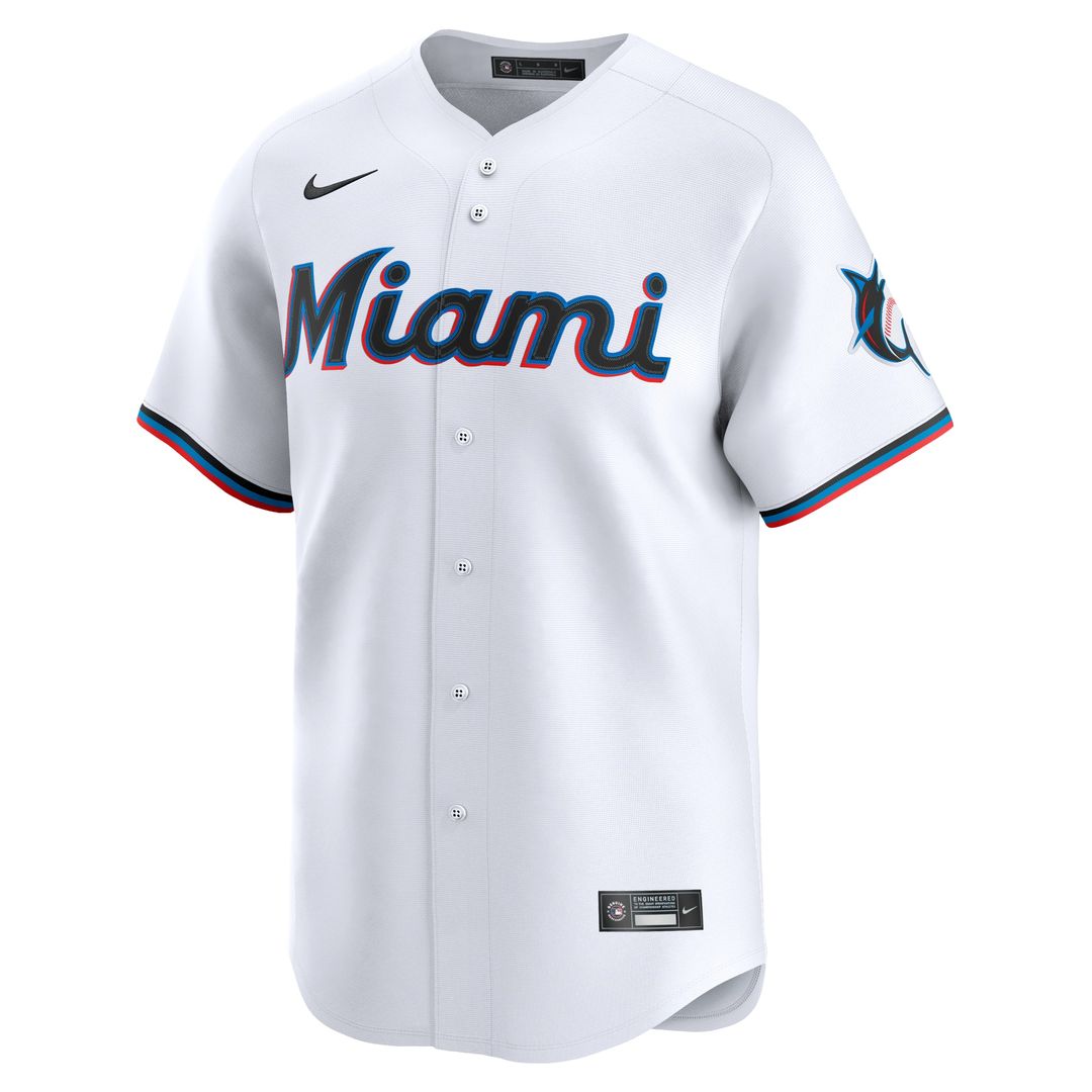 Sandy Alcantara Miami Marlins Nike Home Limited Player Jersey - White Official MLB Team Apparel Baseball Fan Gear