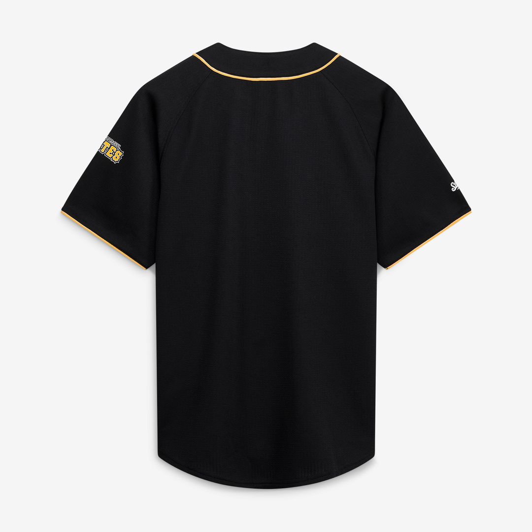 Pittsburgh Pirates Stitches Team Color Full-Button Fashion Jersey - Black Official MLB Team Apparel Baseball Fan Gear