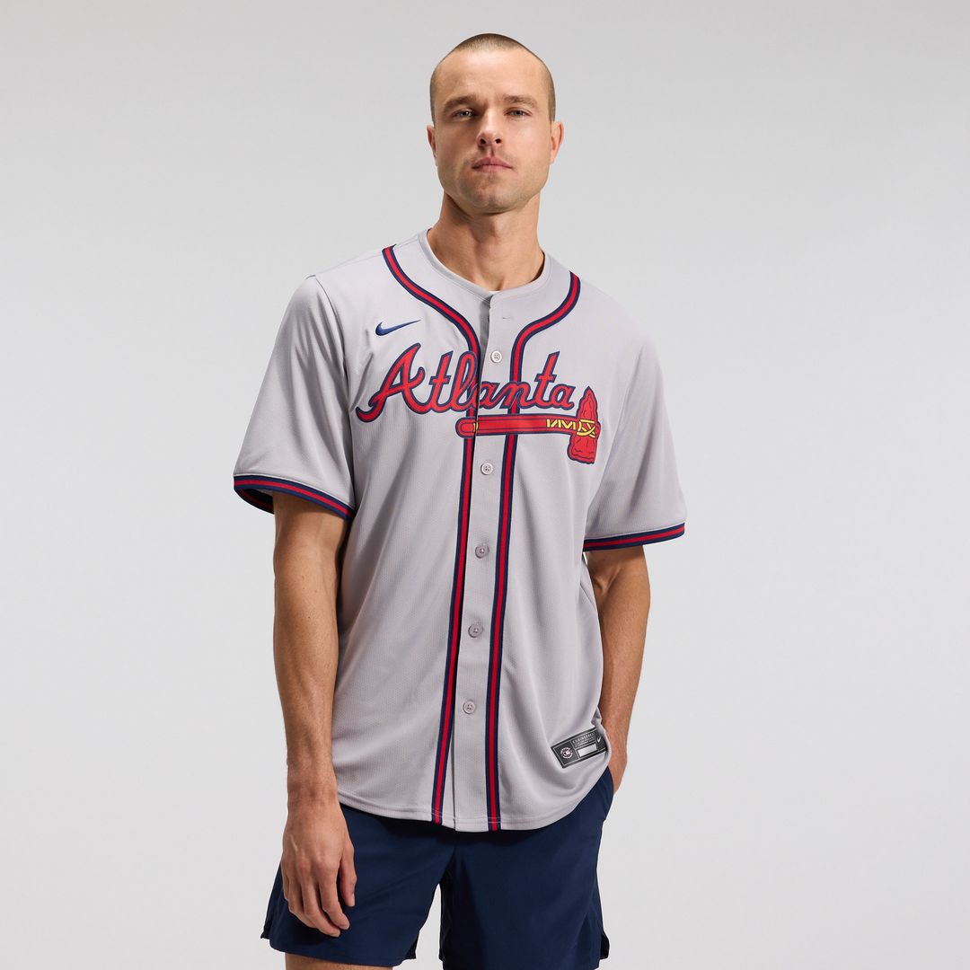 Ozzie Albies Atlanta Braves Nike Road Limited Player Jersey - Gray Official MLB Team Apparel Baseball Fan Gear