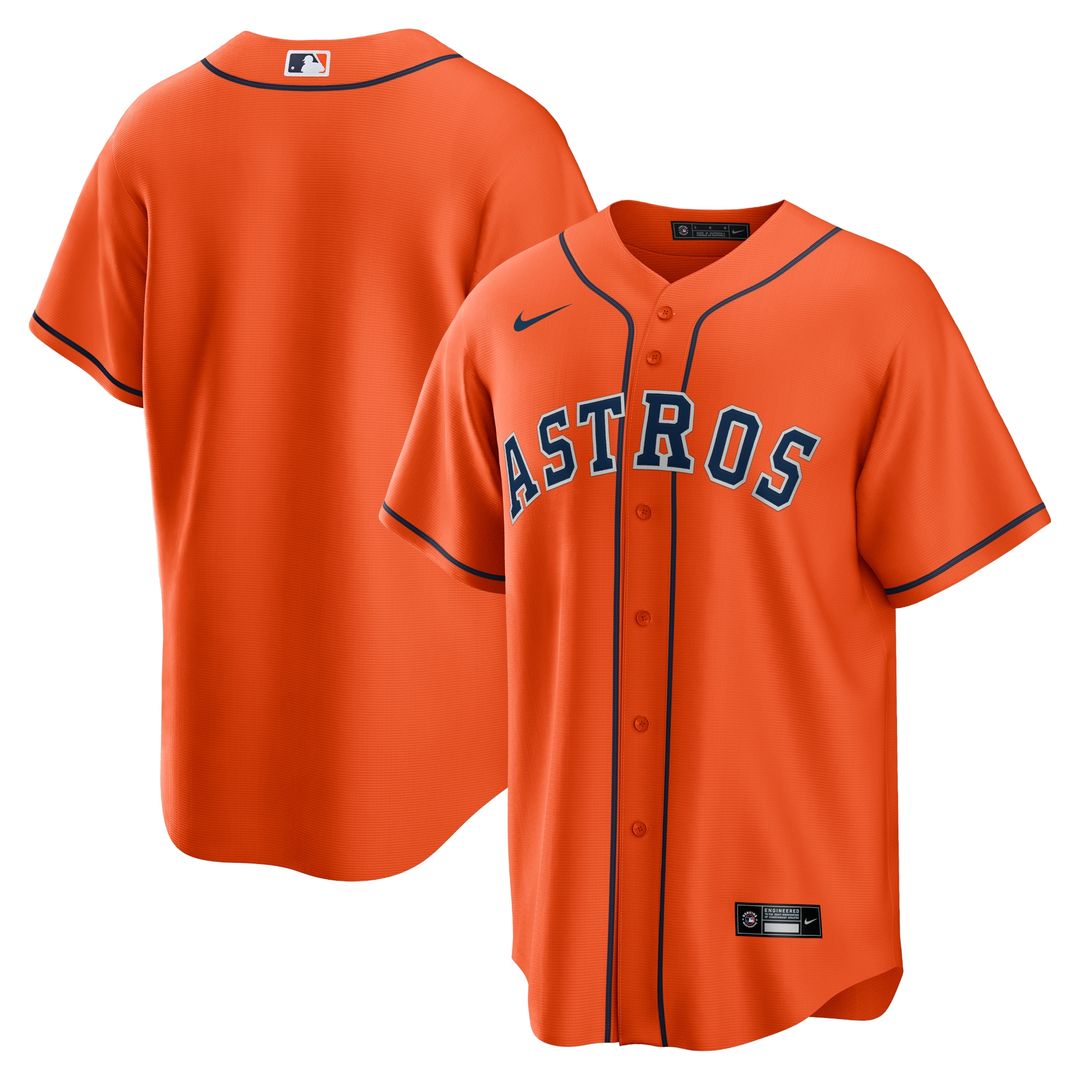 Houston Astros Nike Alternate Replica Team Jersey - Orange Official MLB Team Apparel Baseball Fan Gear