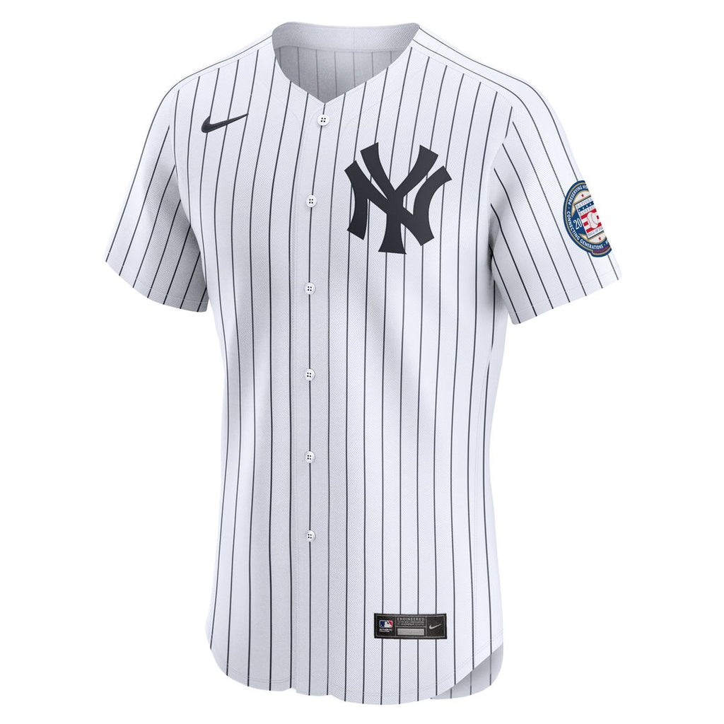Derek Jeter New York Yankees Nike Home 2020 Hall of Fame Induction Patch Elite Player Jersey - White Official MLB Team Apparel Baseball Fan Gear