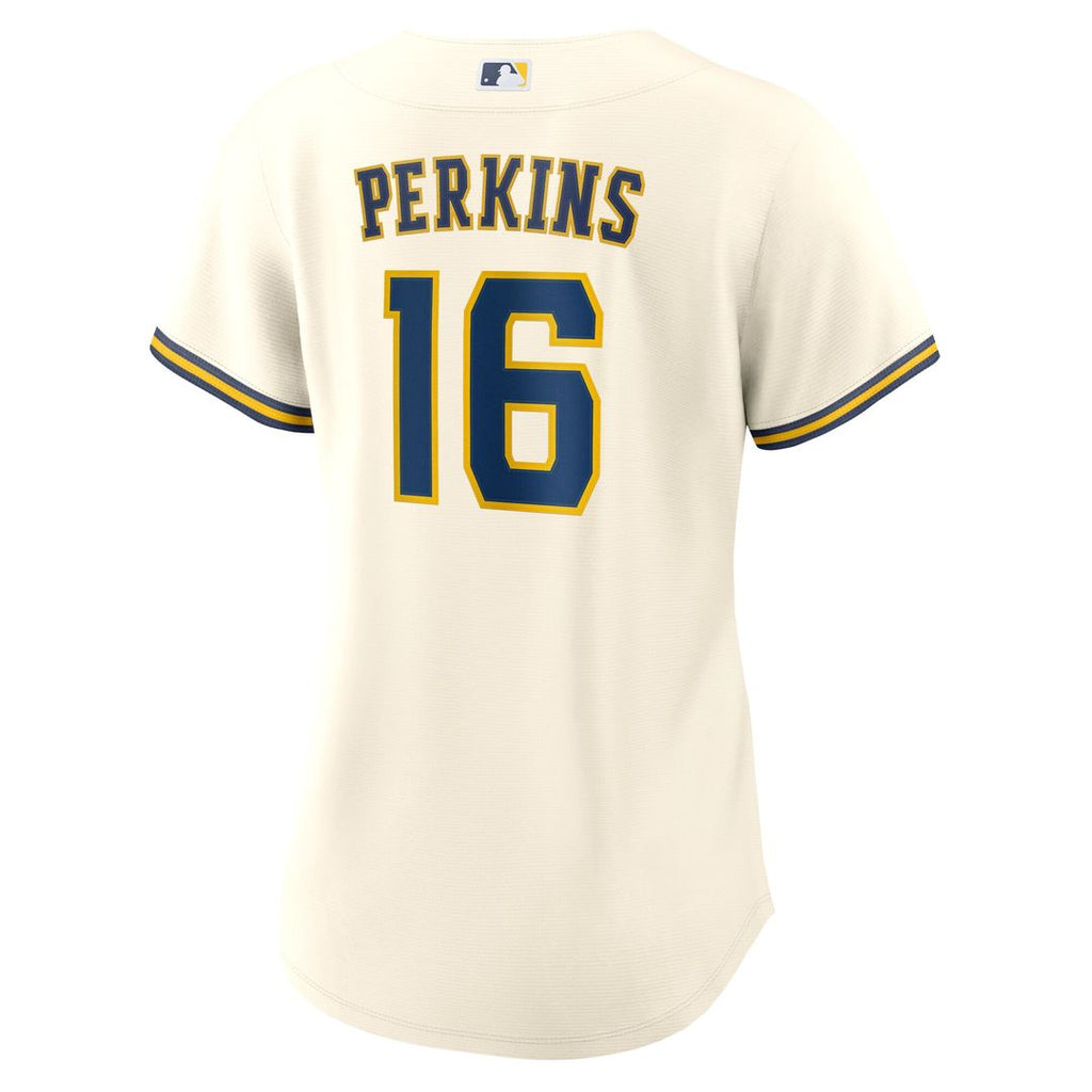 Blake Perkins Milwaukee Brewers Nike Women's Home Replica Jersey - Cream Official MLB Team Apparel Baseball Fan Gear