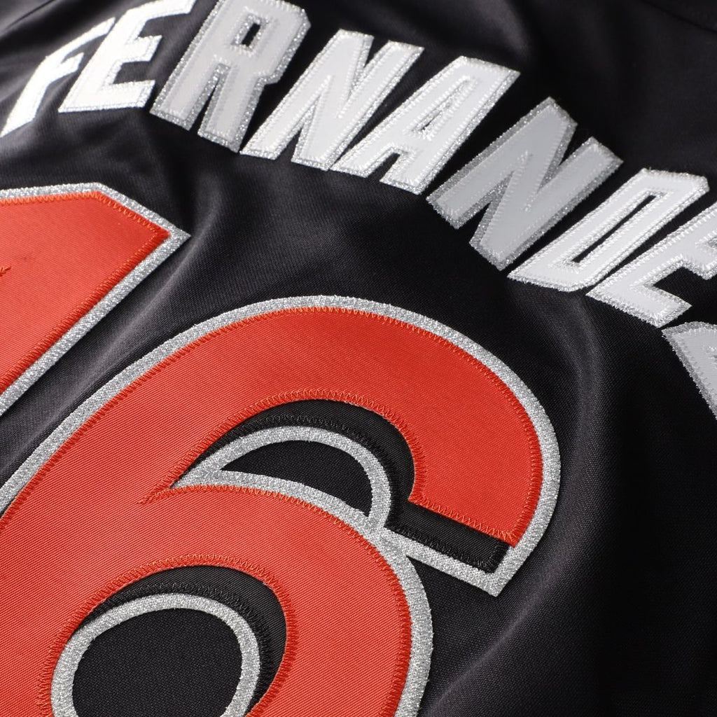 Jose Fernandez Miami Marlins Mitchell & Ness Authentic Batting Practice Jersey - Black Official MLB Team Apparel Baseball Fan Gear