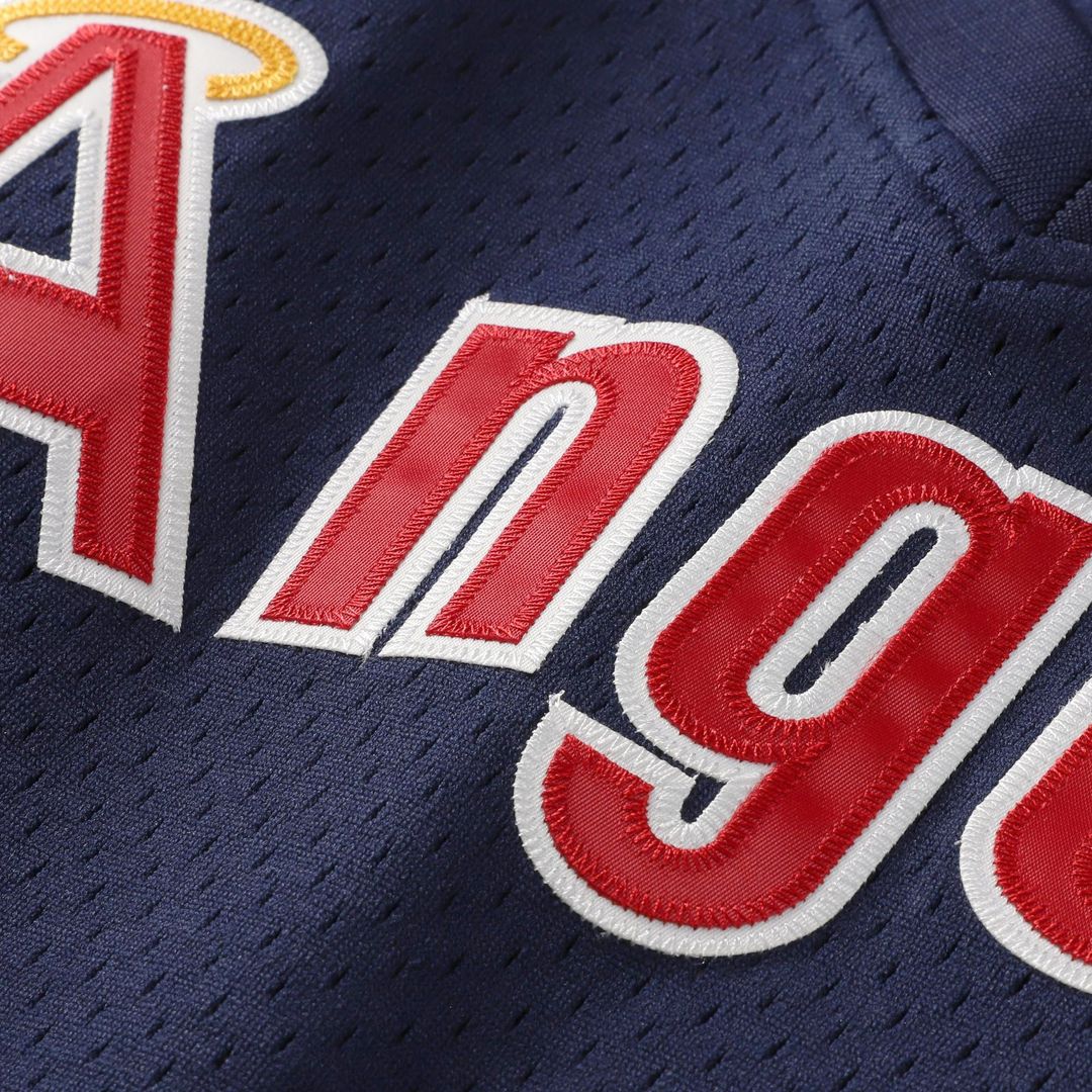 Reggie Jackson California Angels Mitchell & Ness Authentic Batting Practice Jersey - Navy Official MLB Team Apparel Baseball Fan Gear