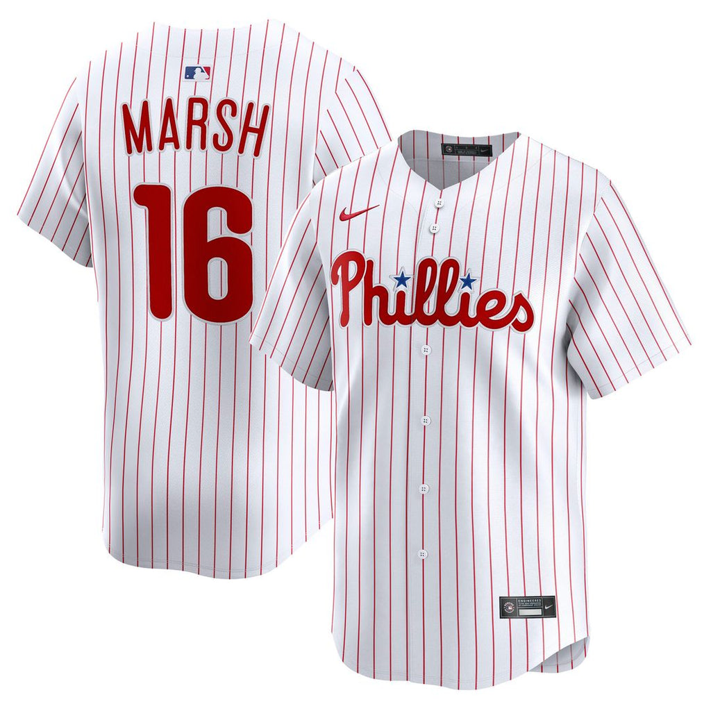Brandon Marsh Philadelphia Phillies Nike Home Limited Player Jersey - White Official MLB Team Apparel Baseball Fan Gear