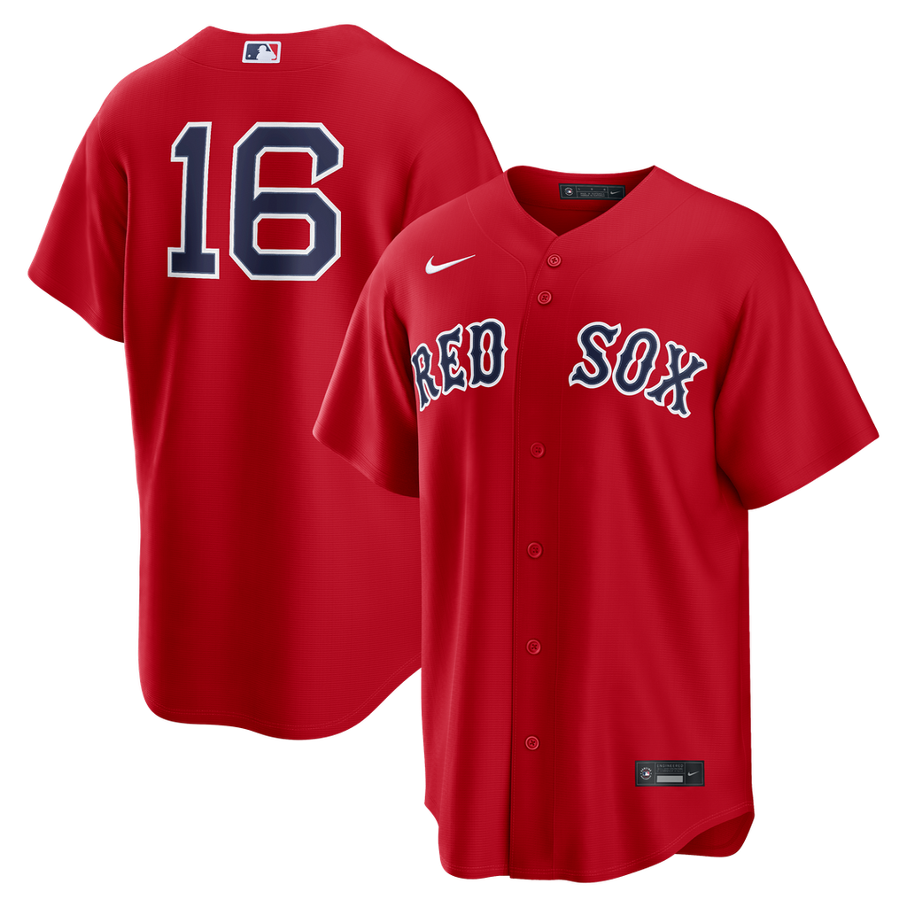 Jarren Duran Boston Red Sox Nike Alternate Replica Jersey - Red Official MLB Team Apparel Baseball Fan Gear