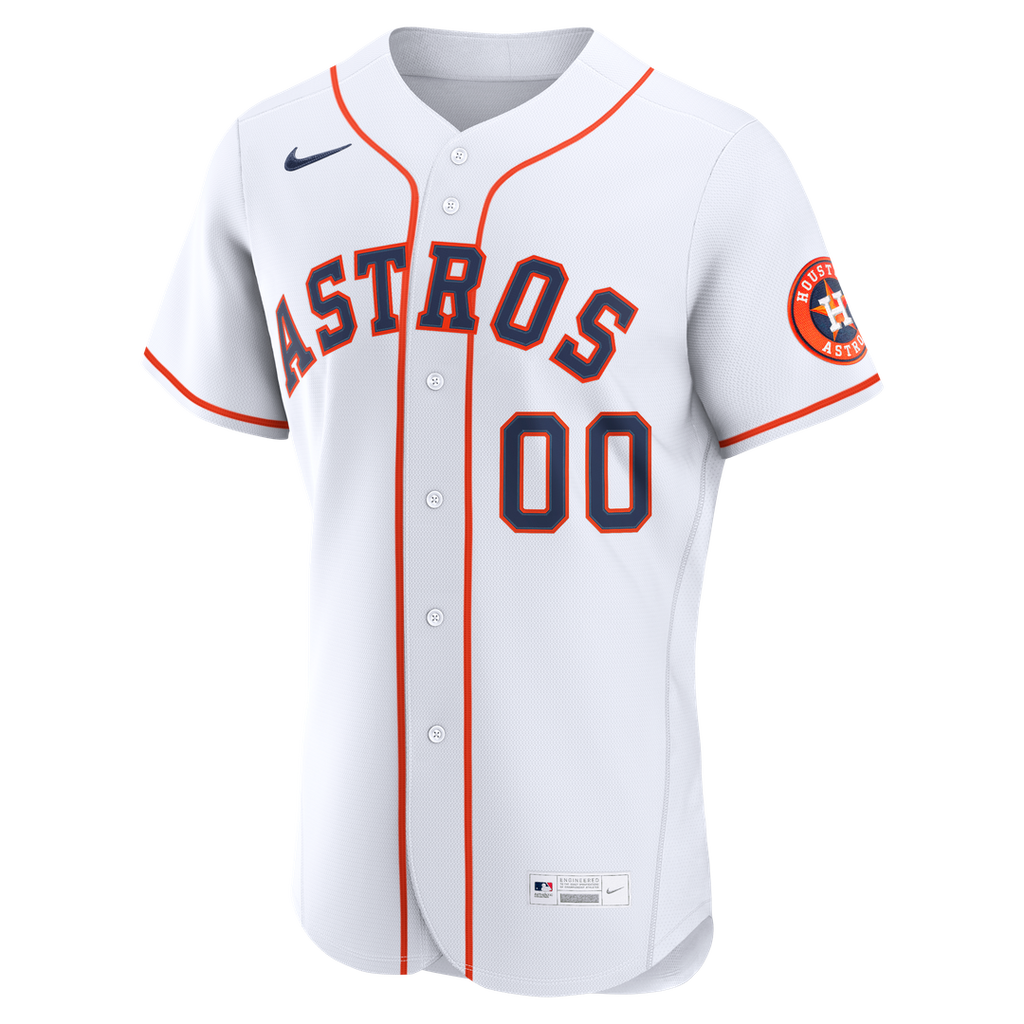 Houston Astros Nike Home Authentic Custom Jersey - White Official MLB Team Apparel Baseball Fan Gear
