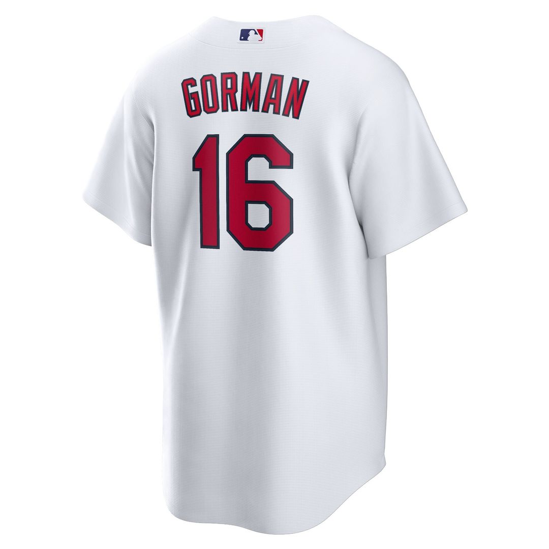 Nolan Gorman St. Louis Cardinals Nike Home Replica Jersey - White Official MLB Team Apparel Baseball Fan Gear