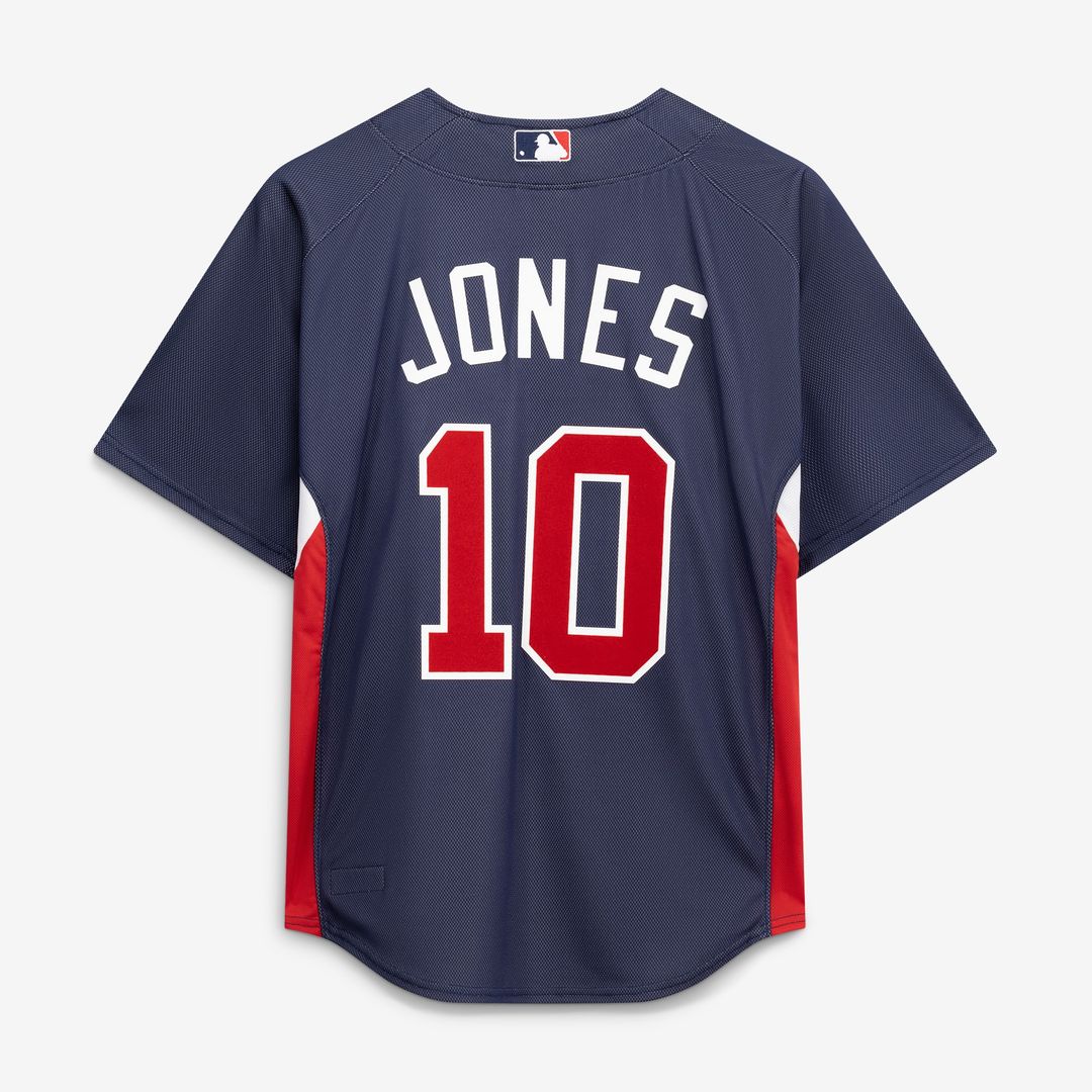 Chipper Jones Atlanta Braves Mitchell & Ness Authentic Batting Practice Jersey - Navy Official MLB Team Apparel Baseball Fan Gear