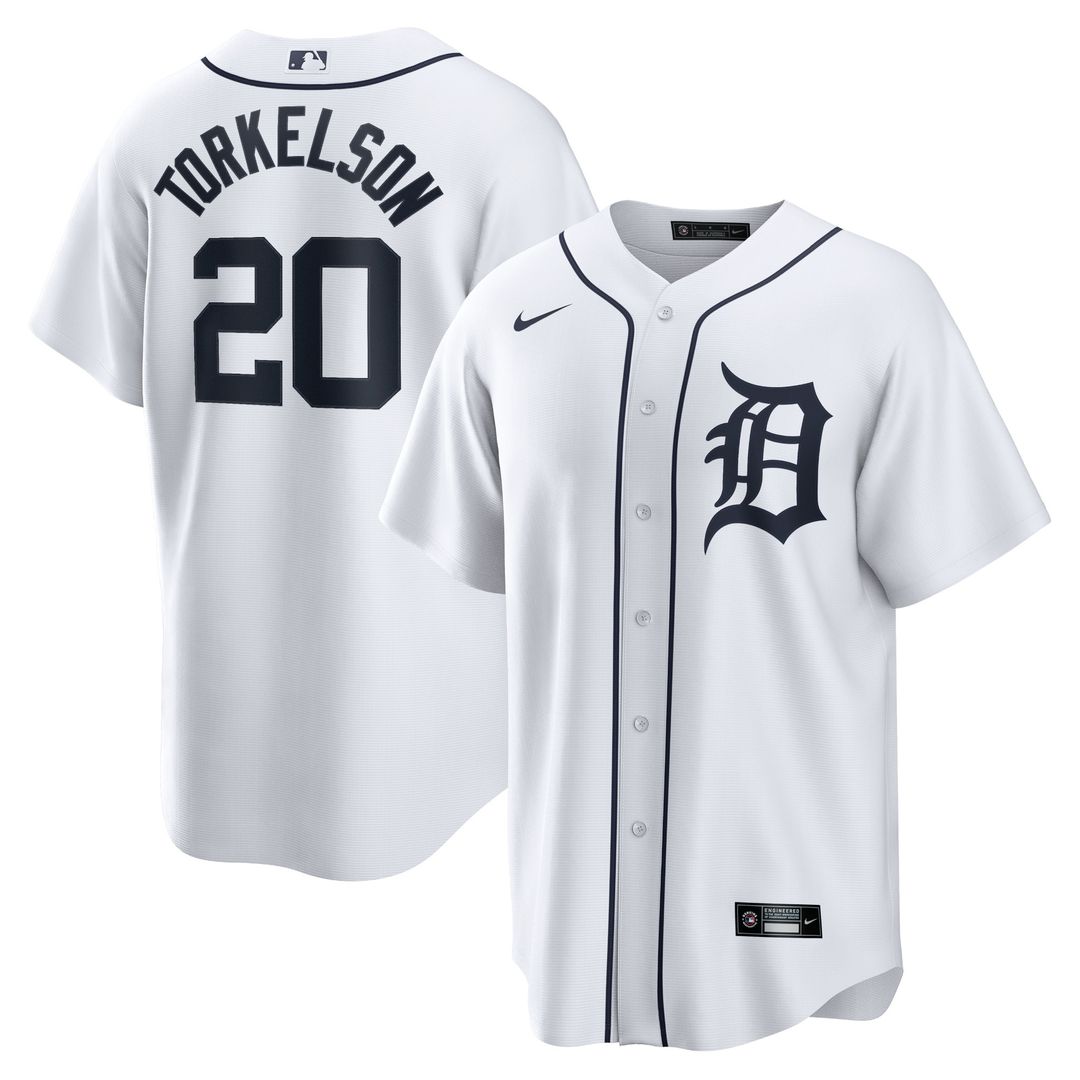 Spencer Torkelson Detroit Tigers Nike Home Replica Jersey - White Official MLB Team Apparel Baseball Fan Gear