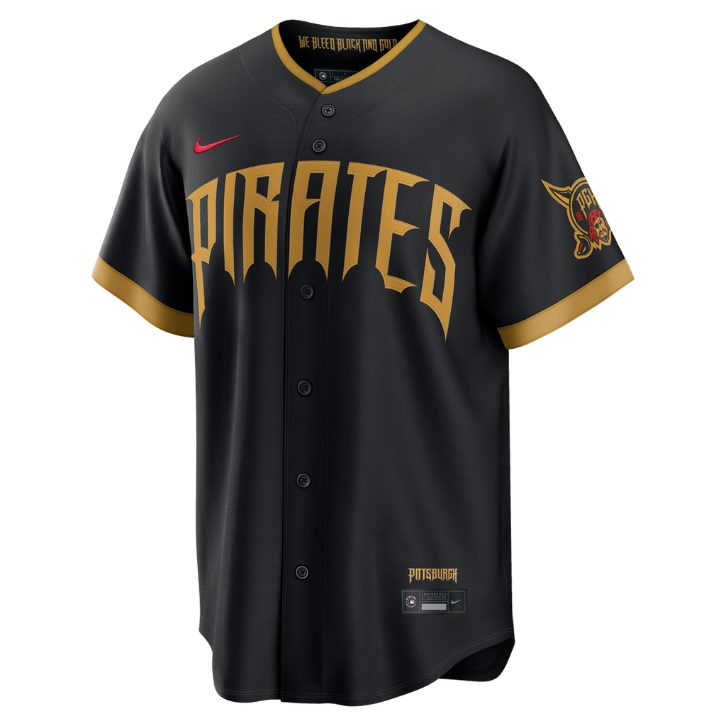 Konnor Griffin Pittsburgh Pirates Nike 2026 City Connect Stadium Jersey - Black Official MLB Team Apparel Baseball Fan Gear