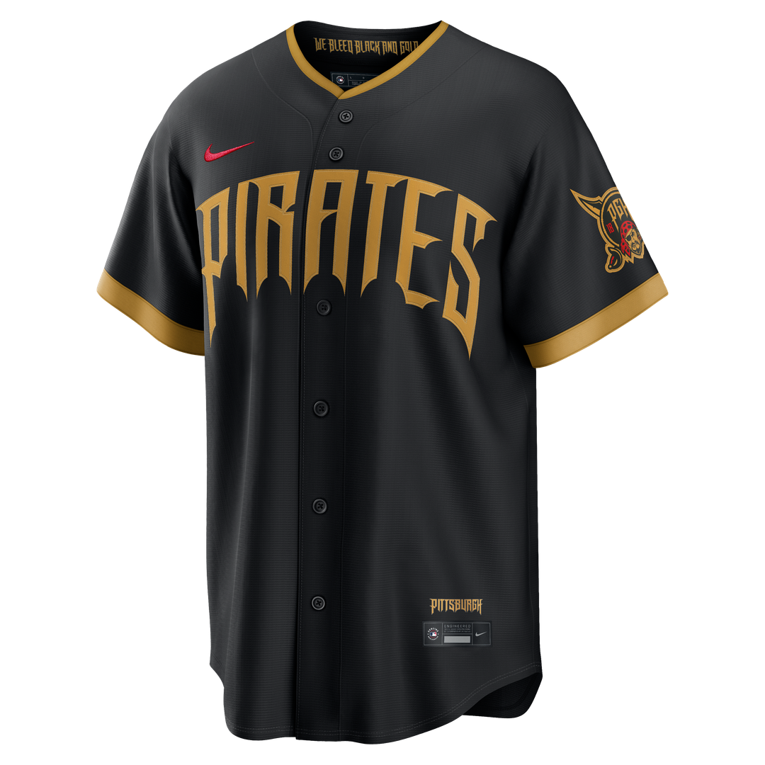 Konnor Griffin Pittsburgh Pirates Nike 2026 City Connect Stadium Jersey - Black Official MLB Team Apparel Baseball Fan Gear