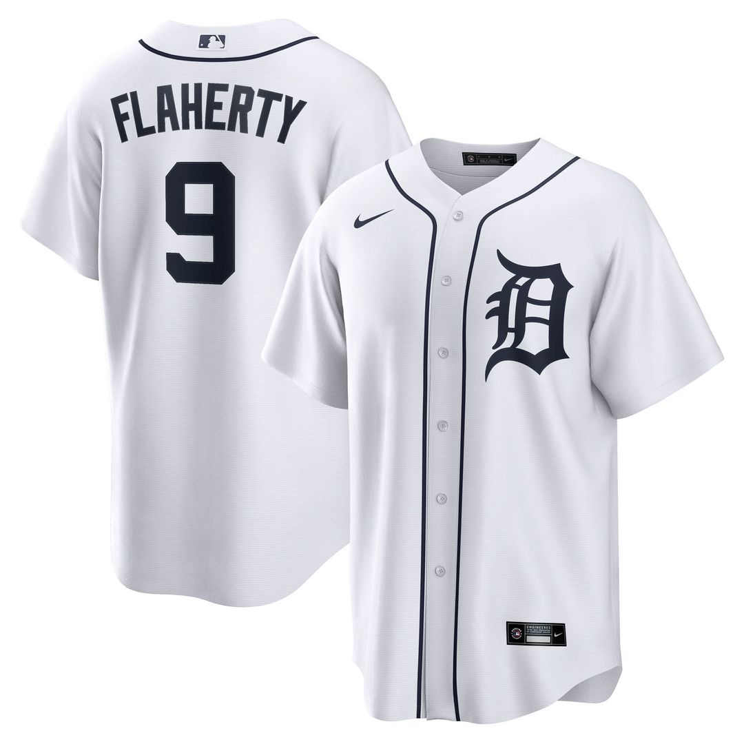Jack Flaherty Detroit Tigers Nike Home Replica Jersey - White Official MLB Team Apparel Baseball Fan Gear