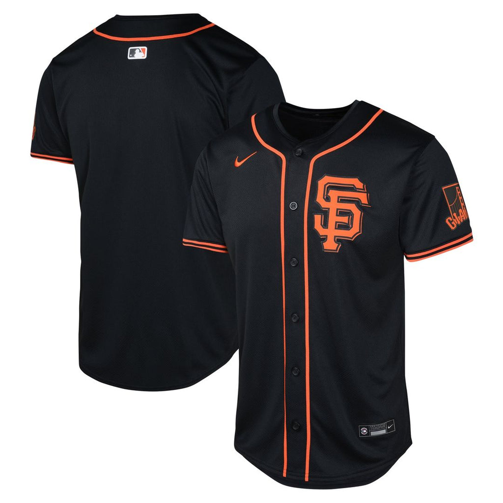 San Francisco Giants Nike Youth Alternate Limited Jersey - Black Official MLB Team Apparel Baseball Fan Gear
