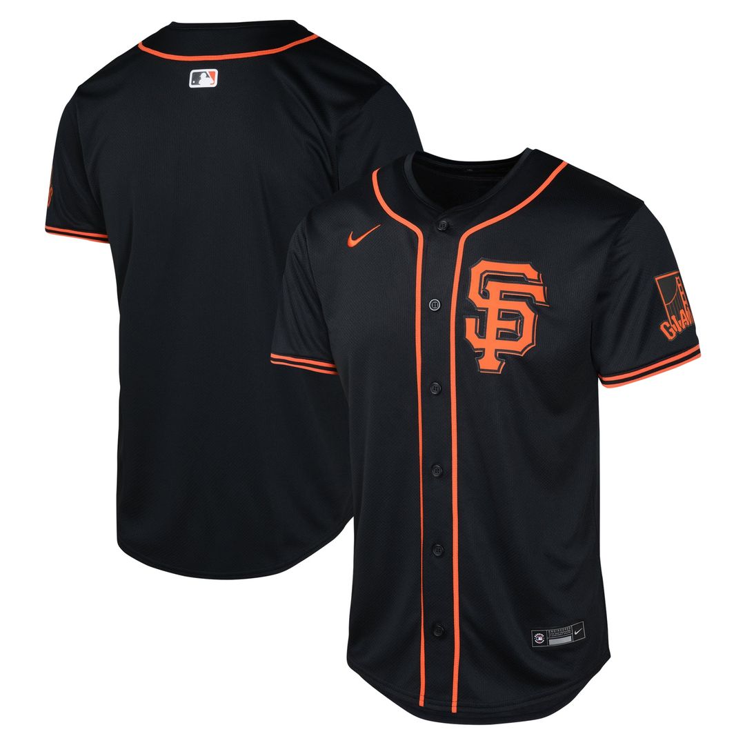 San Francisco Giants Nike Youth Alternate Limited Jersey - Black Official MLB Team Apparel Baseball Fan Gear