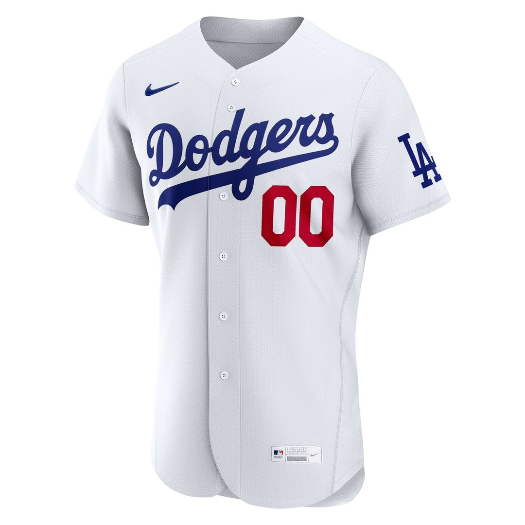 Los Angeles Dodgers Nike Home Authentic Custom Jersey - White Official MLB Team Apparel Baseball Fan Gear