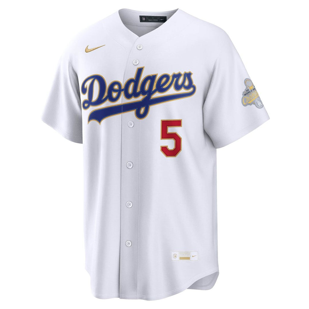 Freddie Freeman Los Angeles Dodgers Nike 2026 Gold Collection Stadium Jersey - White Official MLB Team Apparel Baseball Fan Gear