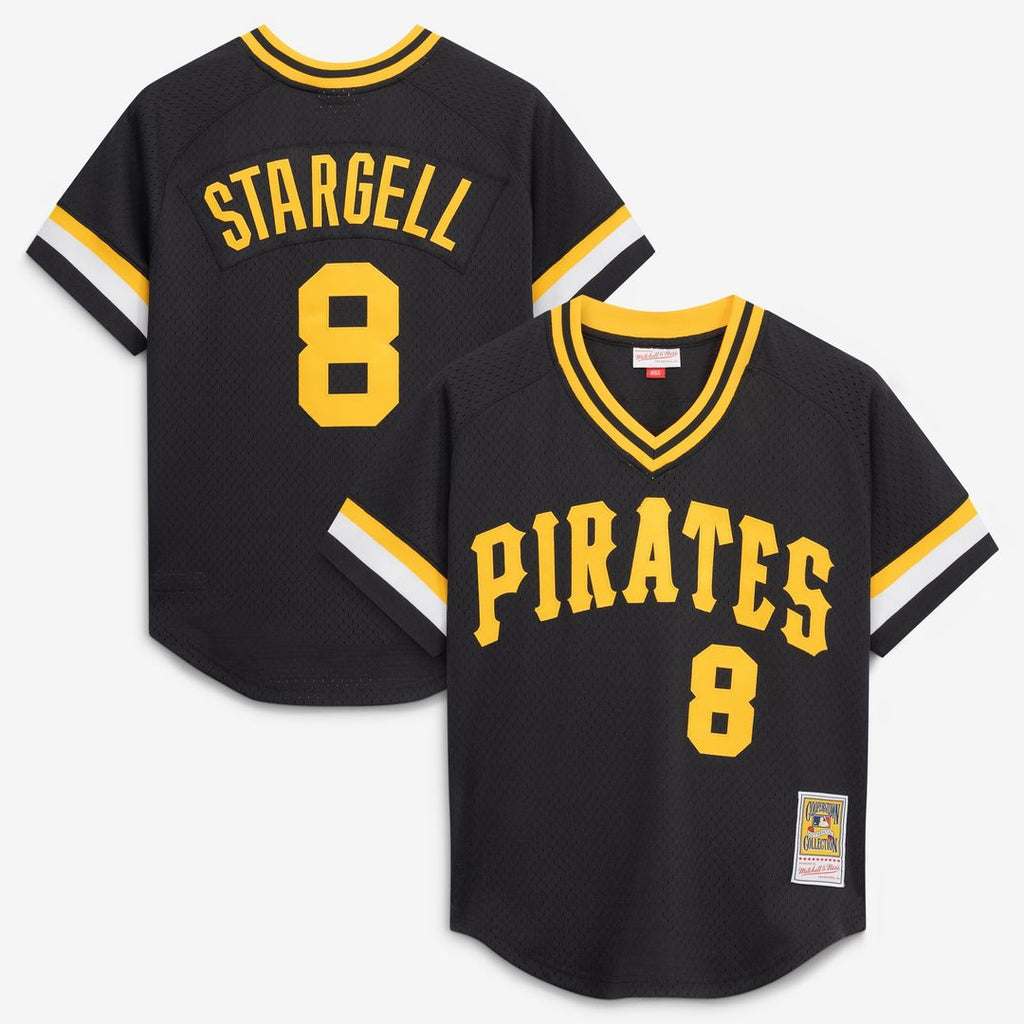 Willie Stargell Pittsburgh Pirates Mitchell & Ness Authentic Batting Practice Jersey - Black Official MLB Team Apparel Baseball Fan Gear