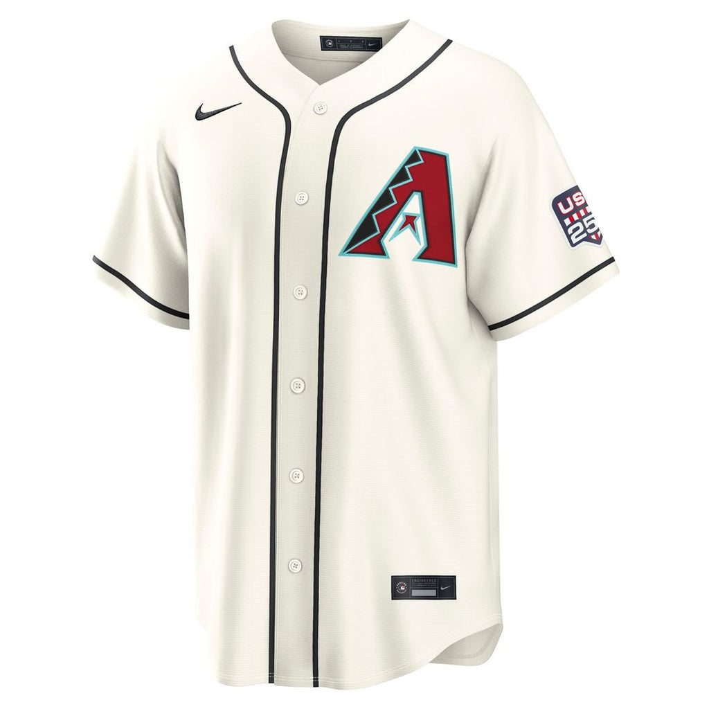 Corbin Carroll Arizona Diamondbacks Nike USA 250 Fourth of July Home Stadium Jersey - Cream Official MLB Team Apparel Baseball Fan Gear