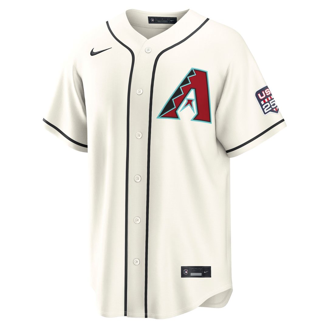 Corbin Carroll Arizona Diamondbacks Nike USA 250 Fourth of July Home Stadium Jersey - Cream Official MLB Team Apparel Baseball Fan Gear