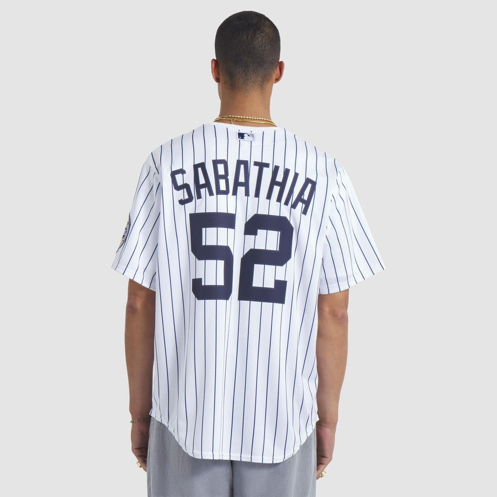 CC Sabathia New York Yankees Nike 2025 Baseball Hall of Fame Name & Number Retired Replica Jersey - White Official MLB Team Apparel Baseball Fan Gear