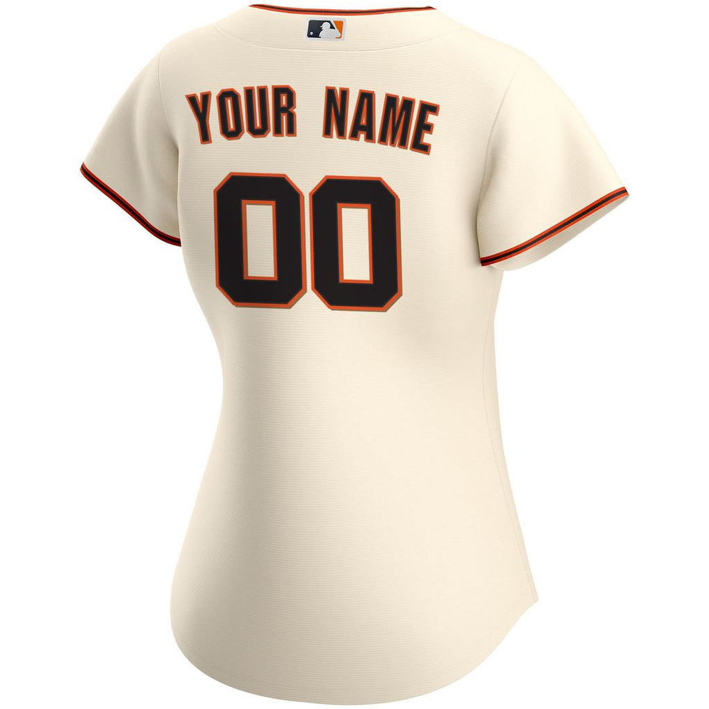 San Francisco Giants Nike Women's Home Replica Custom Jersey - Cream Official MLB Team Apparel Baseball Fan Gear