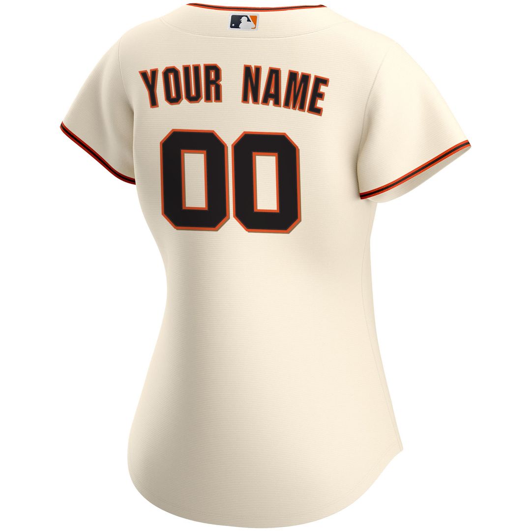 San Francisco Giants Nike Women's Home Replica Custom Jersey - Cream Official MLB Team Apparel Baseball Fan Gear